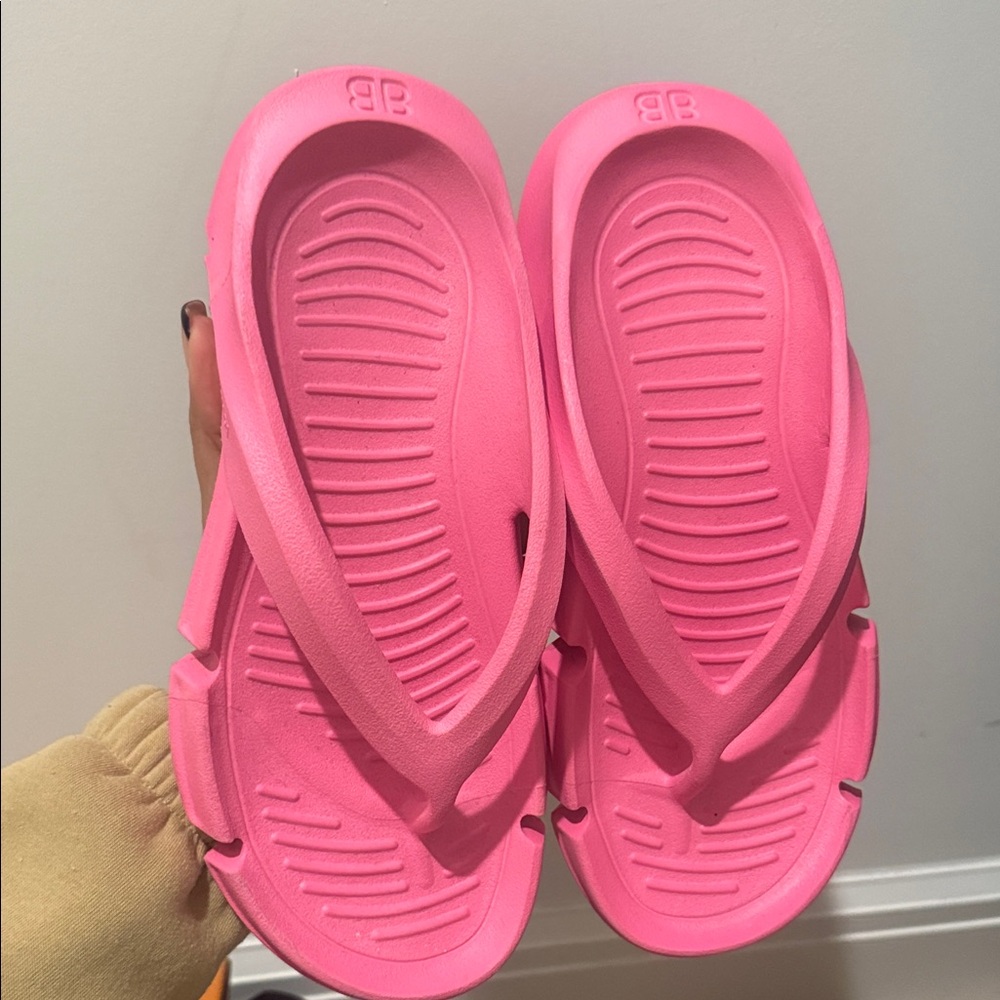 Pink Balenciaga Slide Sandals